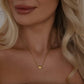 Dainty Heart Initial Necklace - Necklaces