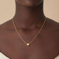 Dainty Heart Initial Necklace - Necklaces