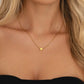 Dainty Heart Initial Necklace - Necklaces