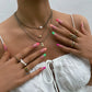 Dainty Heart Initial Necklace - Necklaces