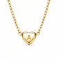 Dainty Heart Initial Necklace - Gold / A - Necklaces