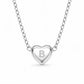 Dainty Heart Initial Necklace - Silver / A - Necklaces