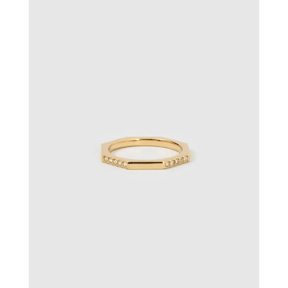 Demi Gold Ring with Stones - Gold / 5 - Rings