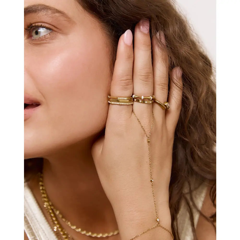 Demi Gold Ring with Stones - Rings