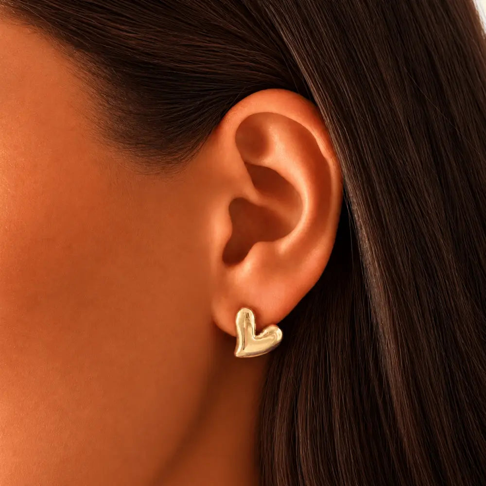 Desire Heart Stud Earrings - Earrings