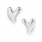 Desire Heart Stud Earrings - Silver - Earrings