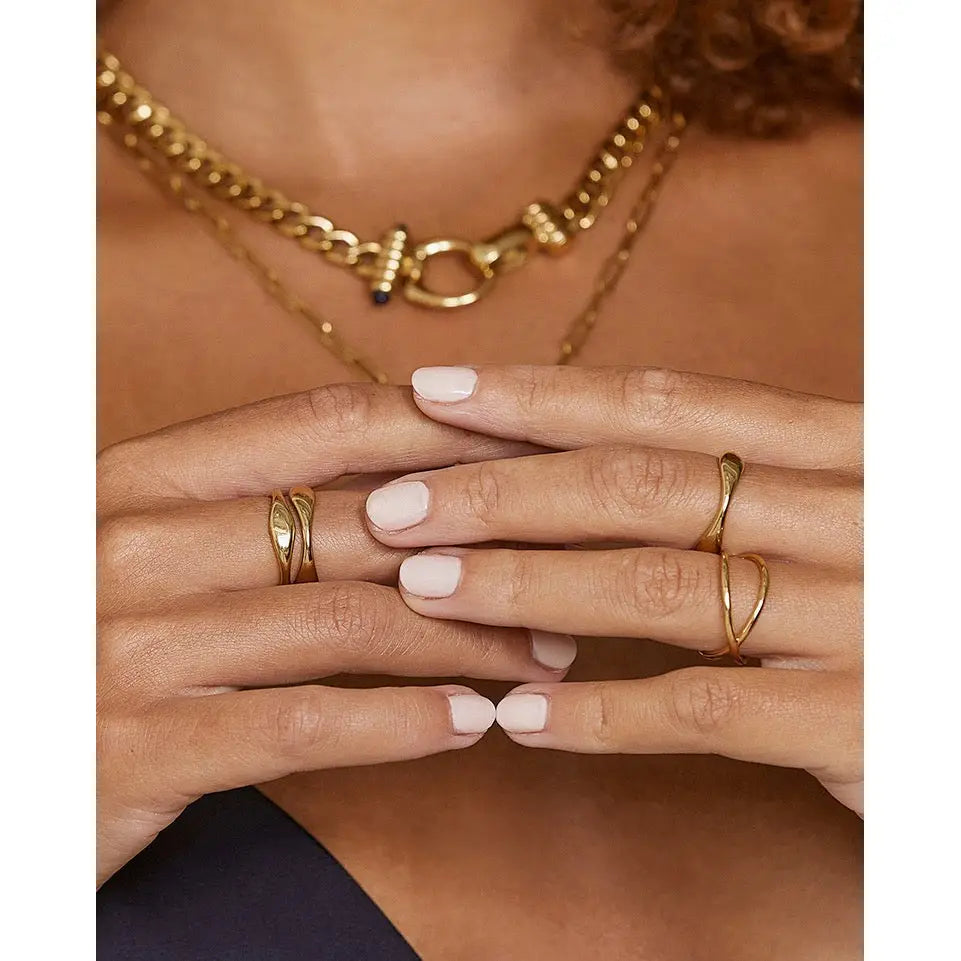 Double Dune Ring Stack - Rings