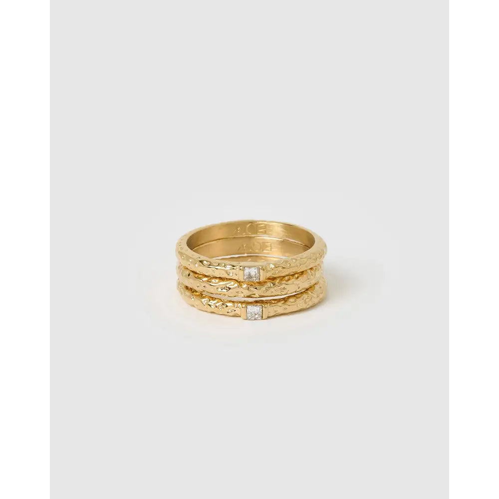 Double Emprezo Ring Stack - Gold / 5 - Rings
