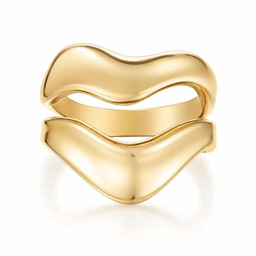 Double Swirl Ring - Gold / 5 - Rings