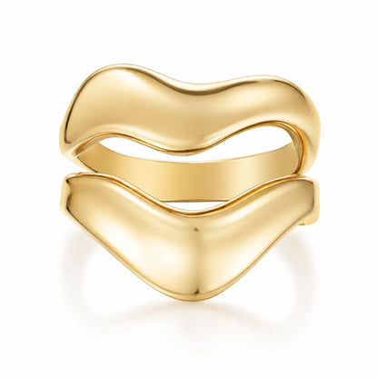 Double Swirl Ring - Gold / 5 - Rings