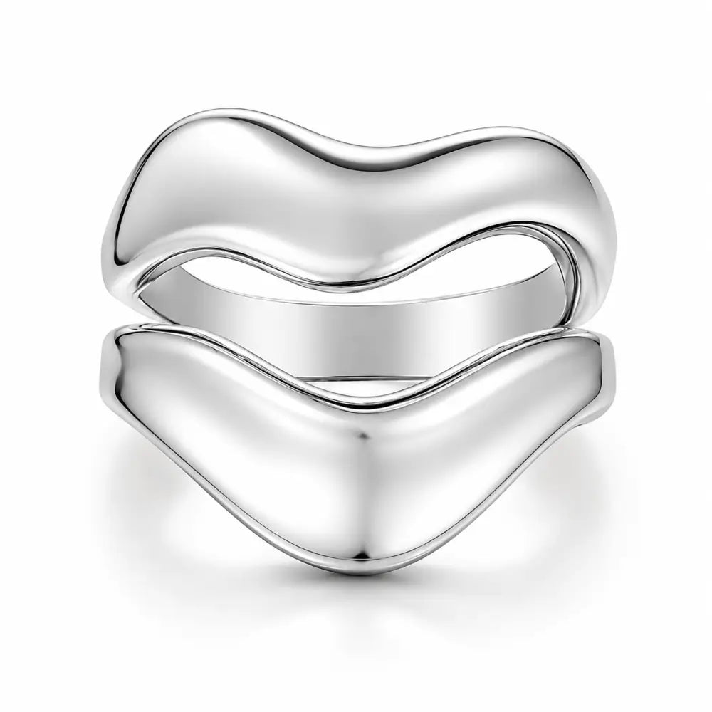 Double Swirl Ring - Silver / 5 - Rings