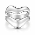 Double Swirl Ring - Silver / 5 - Rings
