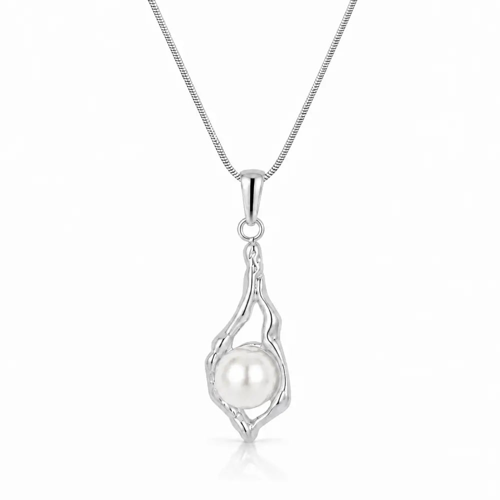 Dune Pearl Necklace - Silver - Necklaces