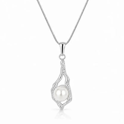 Dune Pearl Necklace - Silver - Necklaces