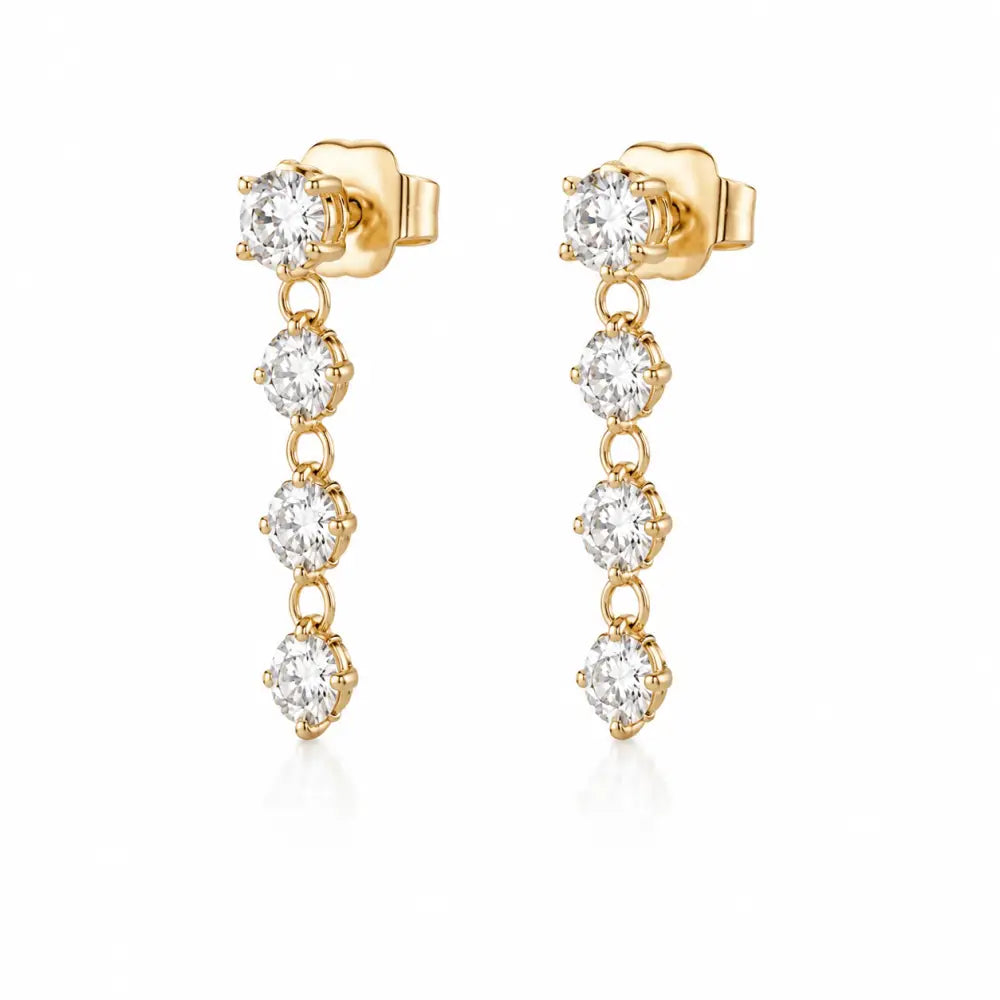 Eliana Stud Earrings - Gold - Earrings