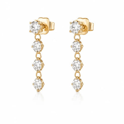Eliana Stud Earrings - Gold - Earrings