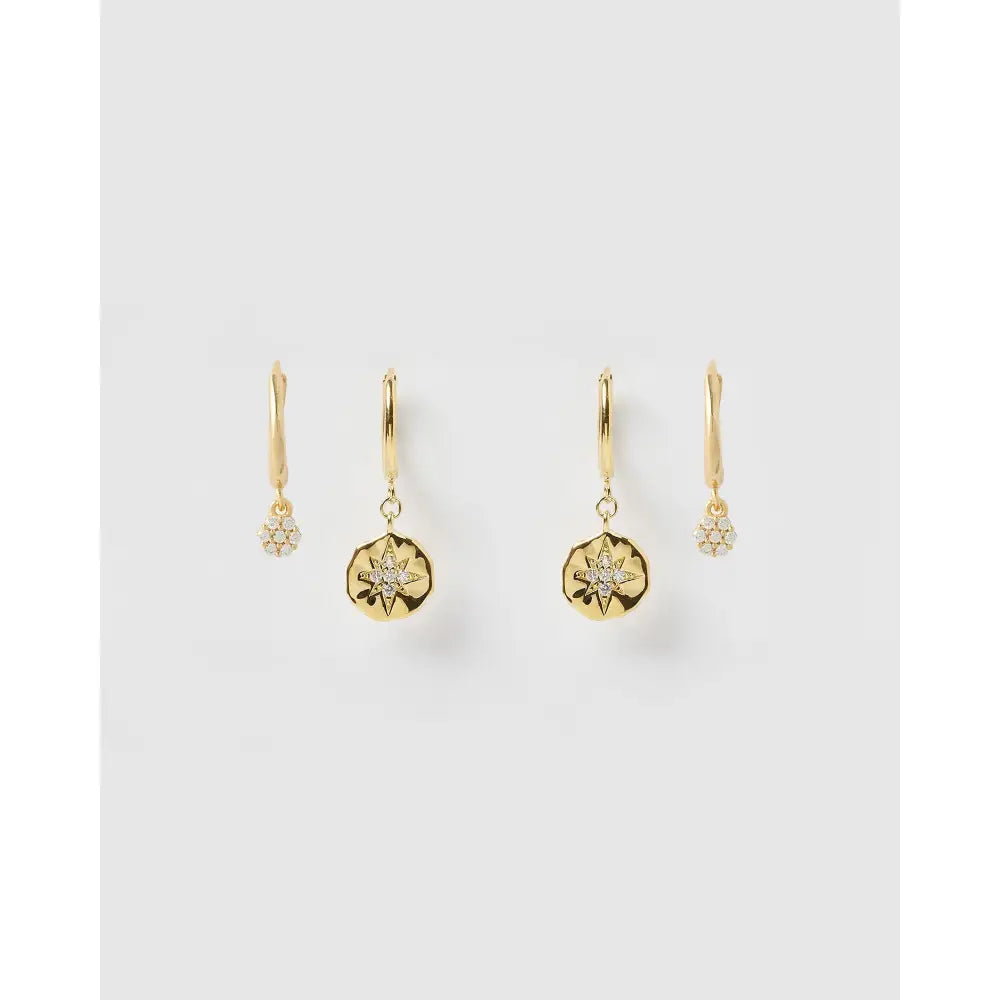 Ella Gold Earring Stack - Earrings