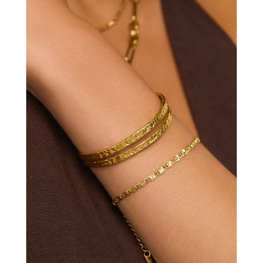 Elodi Gold Cuff Bracelet - Gold - Bracelets