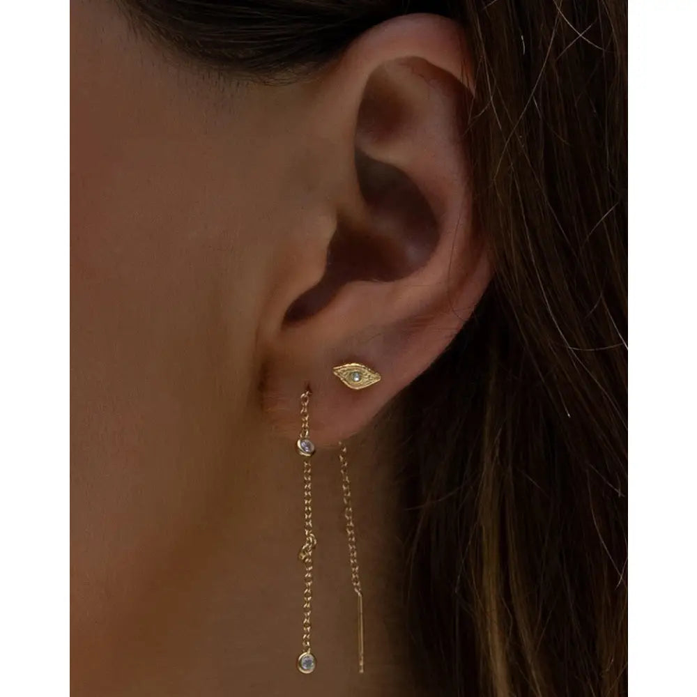 Elysian Gold Stud Earrings - Earrings