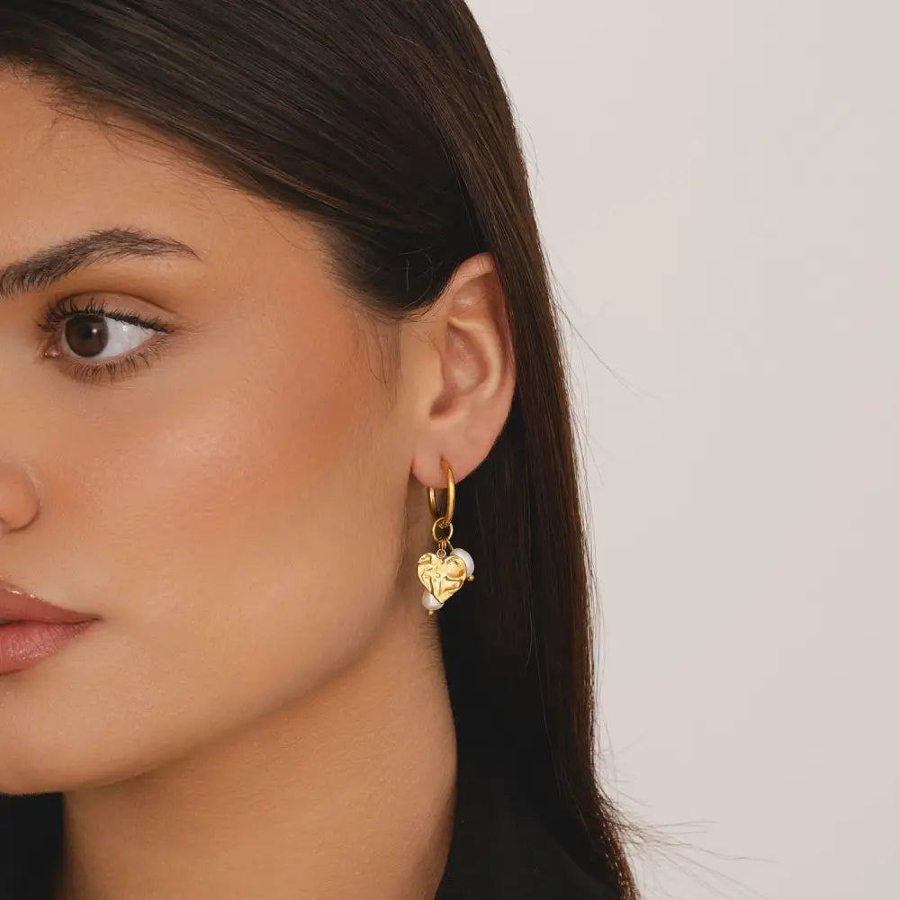 Elysian Pearl Hoop Earrings - Earrings