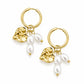 Elysian Pearl Hoop Earrings - Gold - Earrings