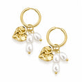 Elysian Pearl Hoop Earrings - Gold - Earrings
