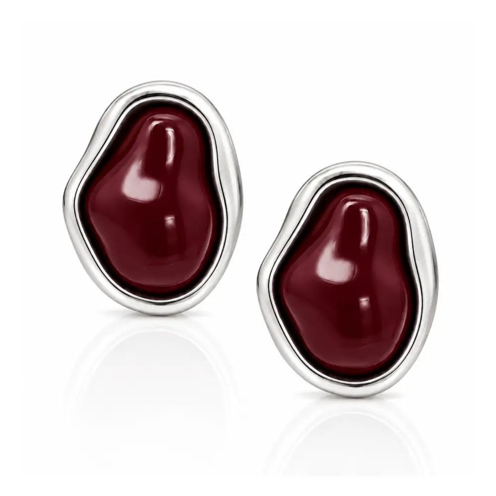 Ember Stud Earrings - Silver - Earrings
