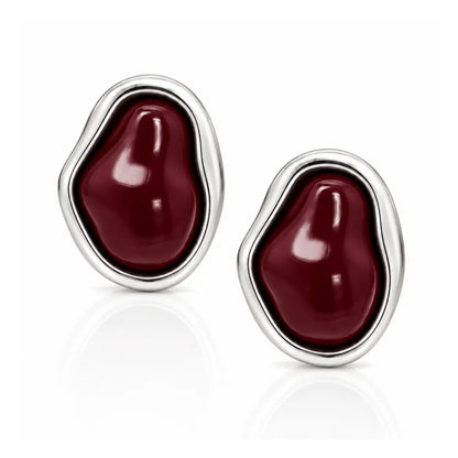 Ember Stud Earrings - Silver - Earrings