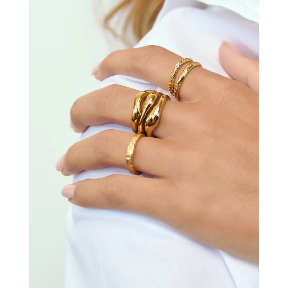 Emperor Gold Stacking Ring - Rings