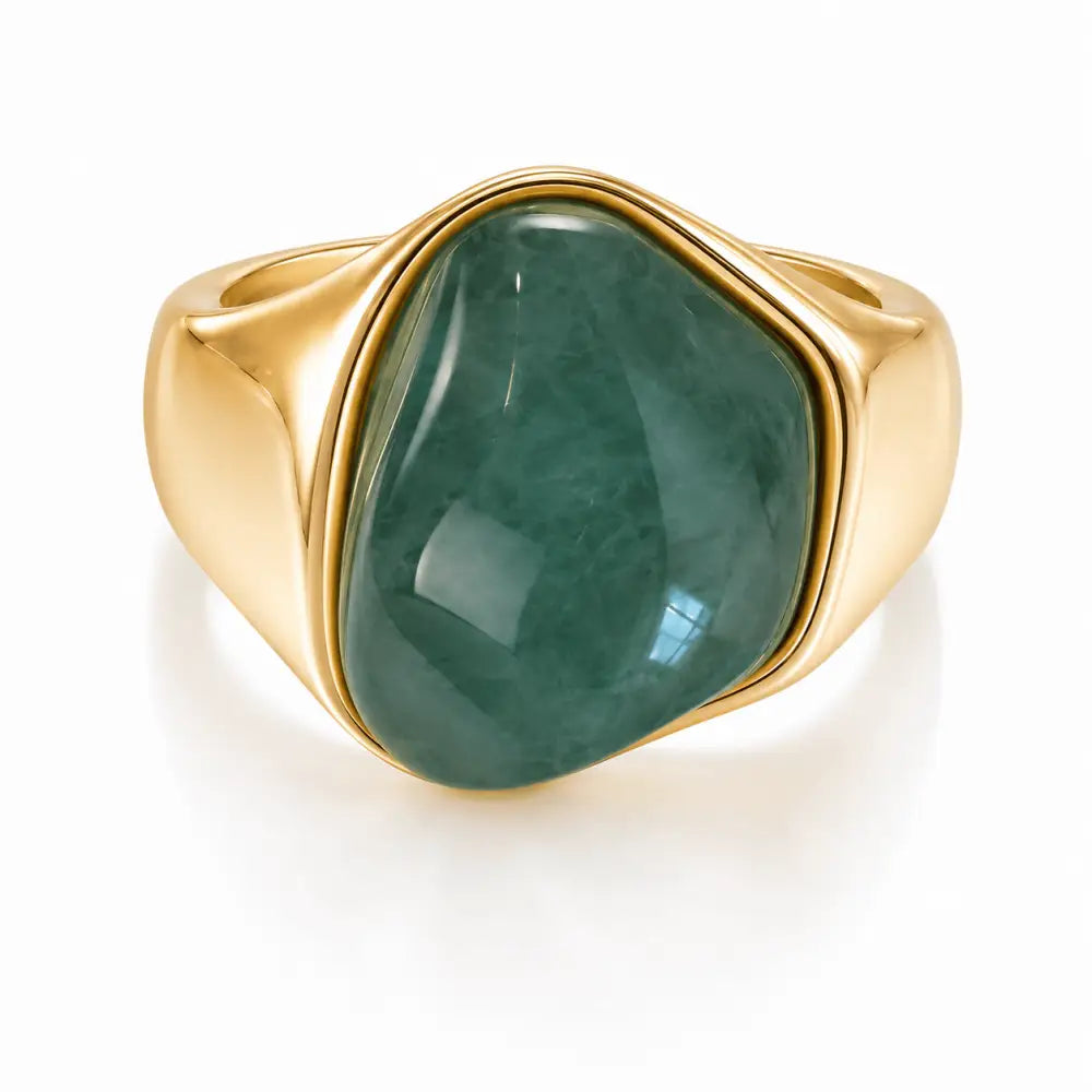 Esther Ring Semi Precious Stone - Gold / 5 - Rings