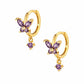 Evelyn Butterfly Hoop Earrings - Earrings