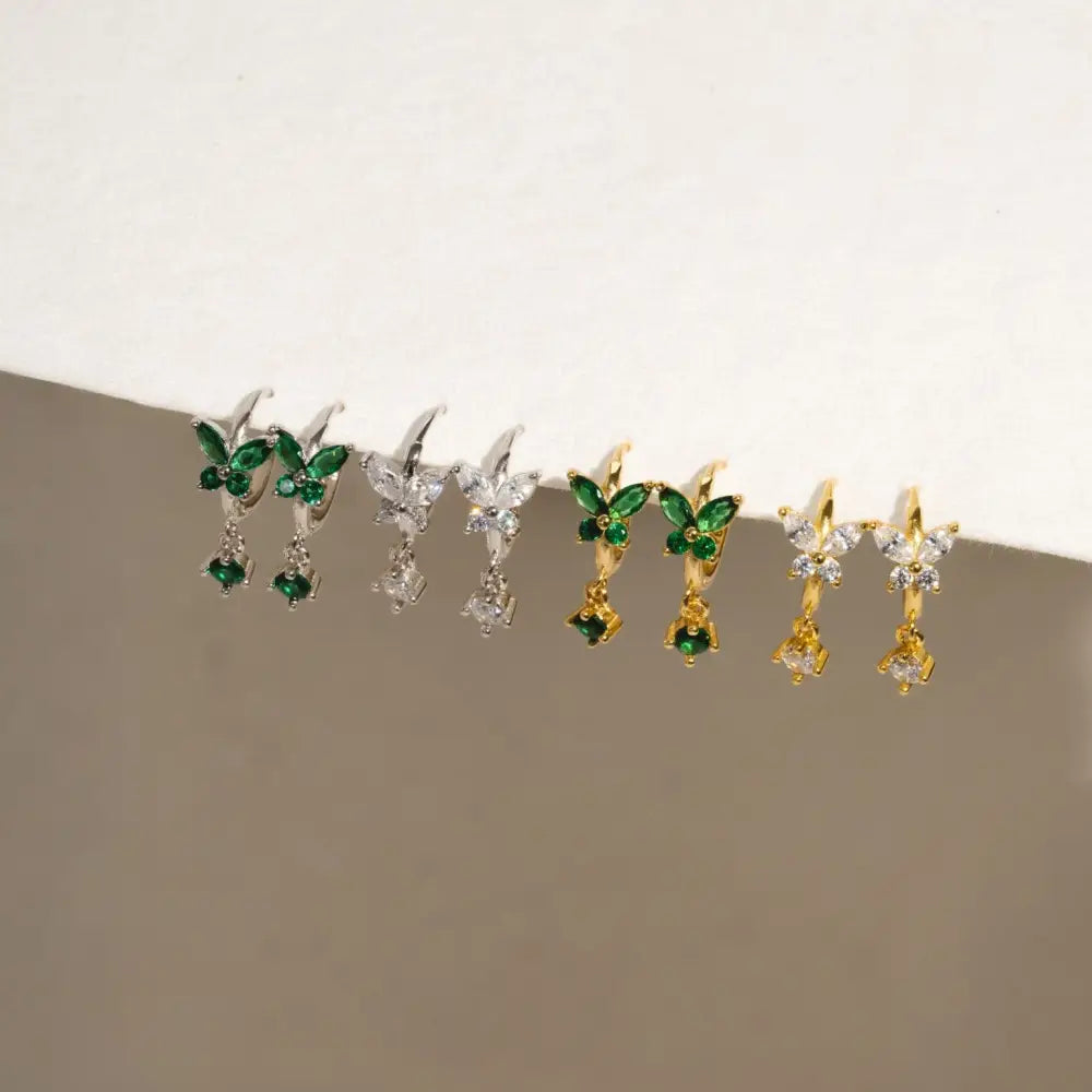 Evelyn Butterfly Hoop Earrings - Earrings