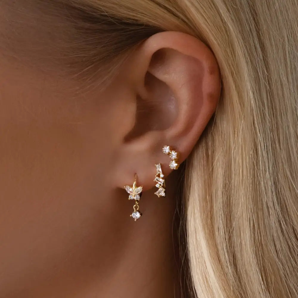 Evelyn Butterfly Hoop Earrings - Earrings