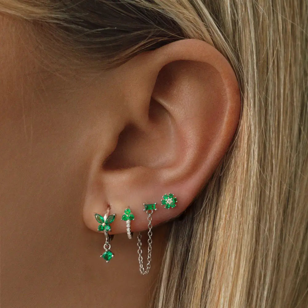 Evelyn Butterfly Hoop Earrings - Earrings