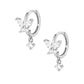 Evelyn Butterfly Hoop Earrings - Silver / White - Earrings