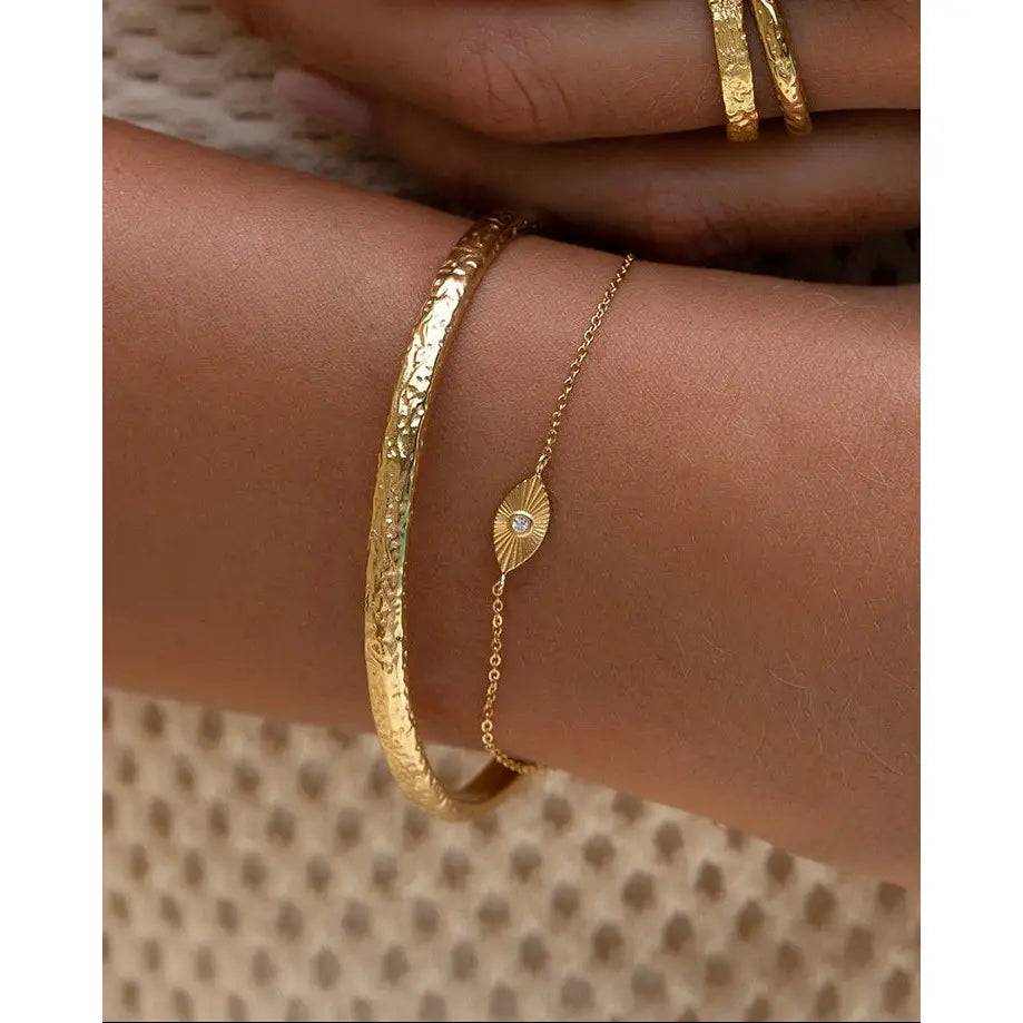 Evil Eye Gold Bracelet - Gold - Bracelets
