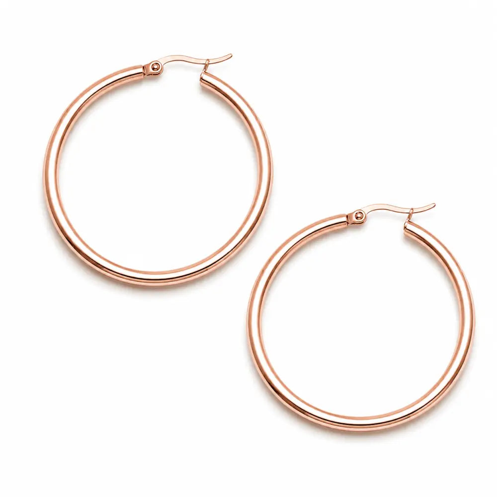 Exude Hoop Earrings - Rose Gold / Small - Earrings