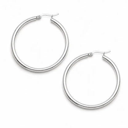 Exude Hoop Earrings - Silver / Small - Earrings