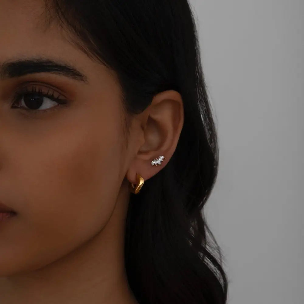 Fan Stud Earrings - Earrings