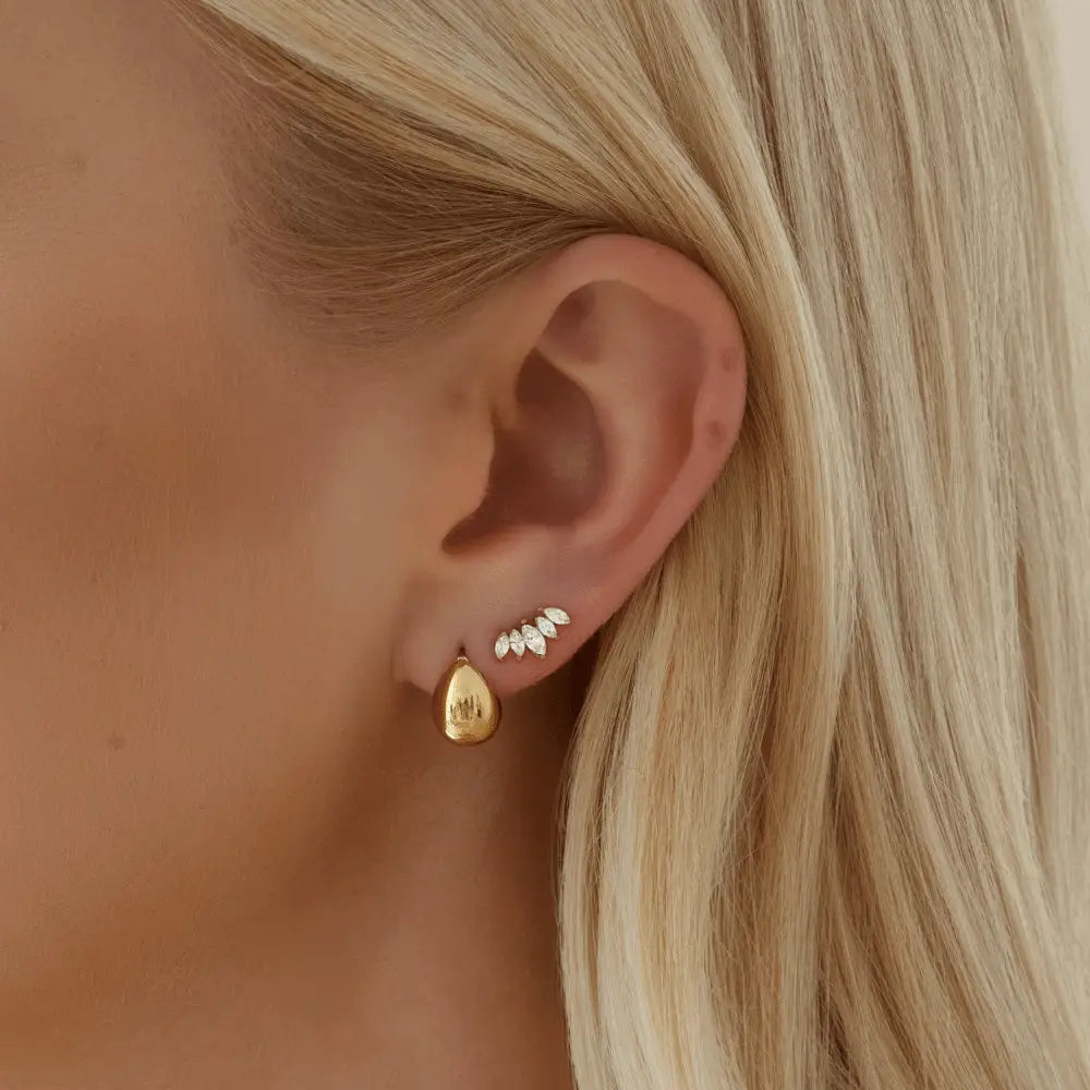Fan Stud Earrings - Earrings