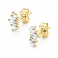 Fan Stud Earrings - Gold - Earrings