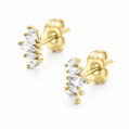 Fan Stud Earrings - Gold - Earrings