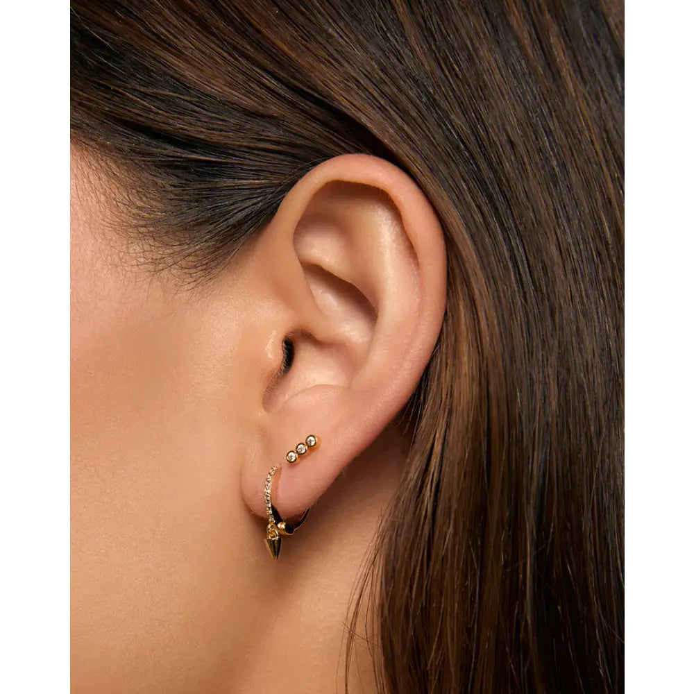 Felicity Gold Huggie Earrings - Earrings