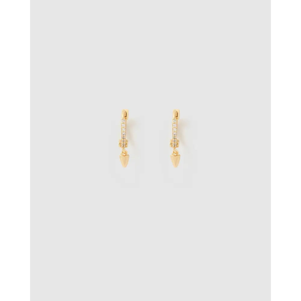 Felicity Gold Huggie Earrings - Earrings
