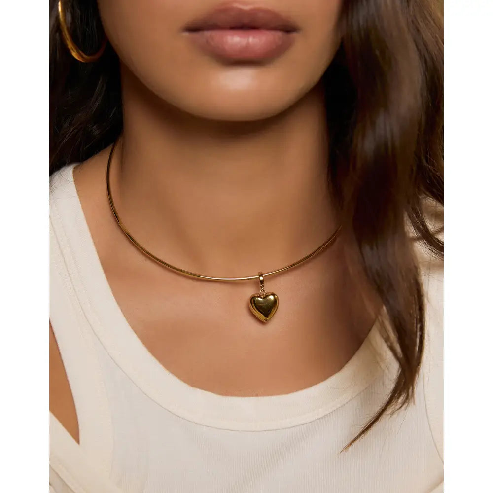 Flame Gold Charm Necklace - Necklaces