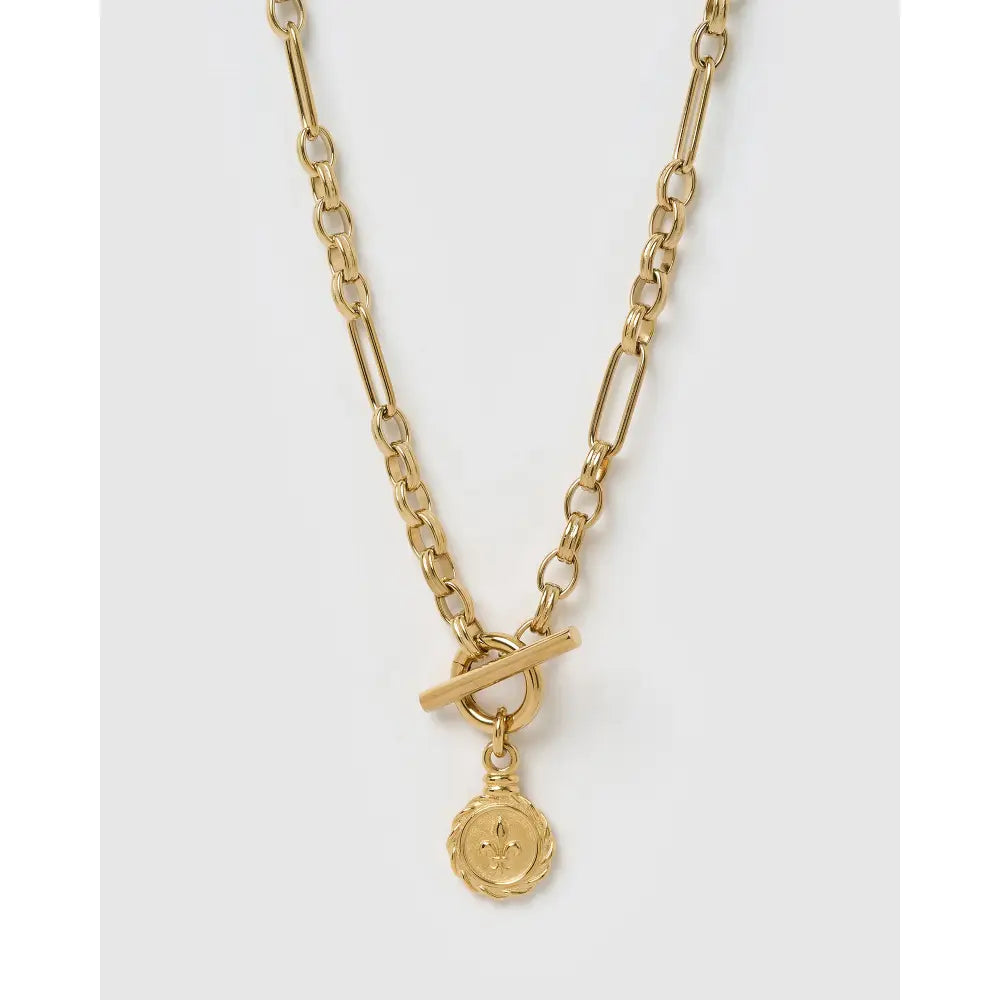 Fleur De Lis Gold Necklace - Necklaces