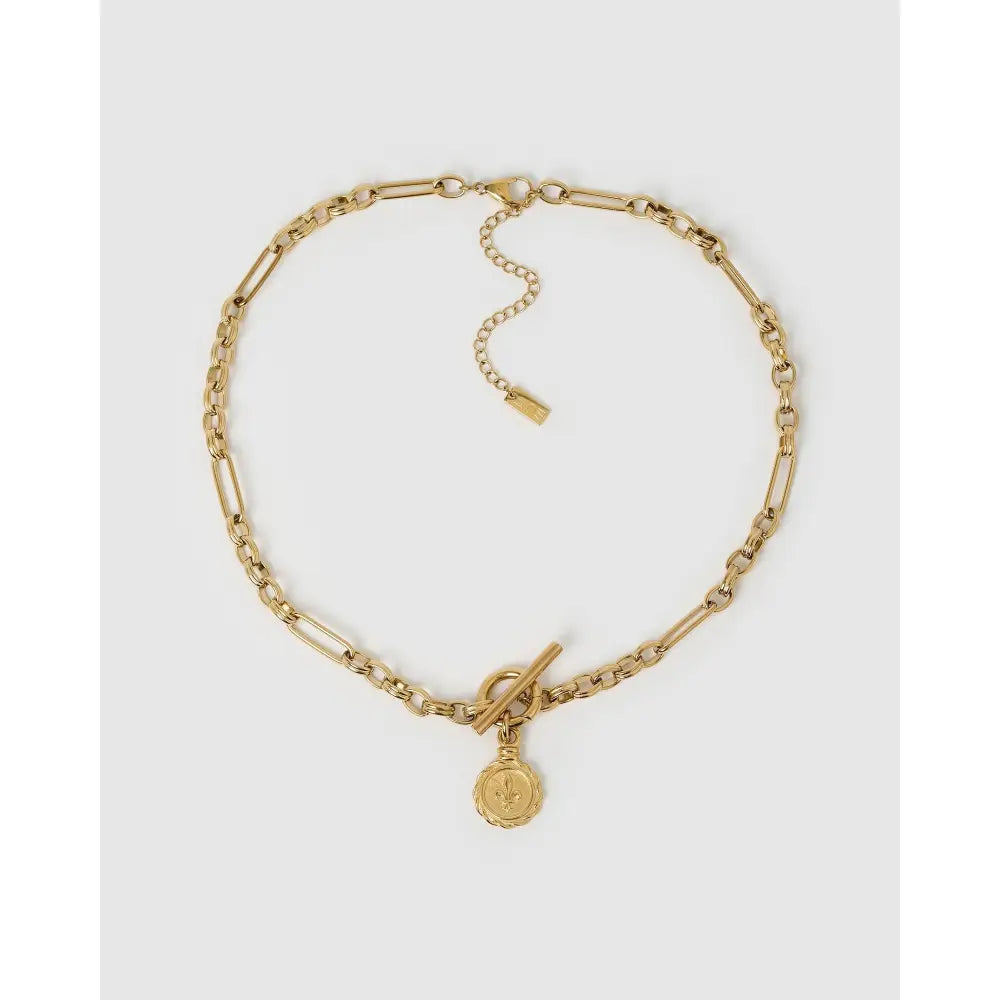Fleur De Lis Gold Necklace - Necklaces