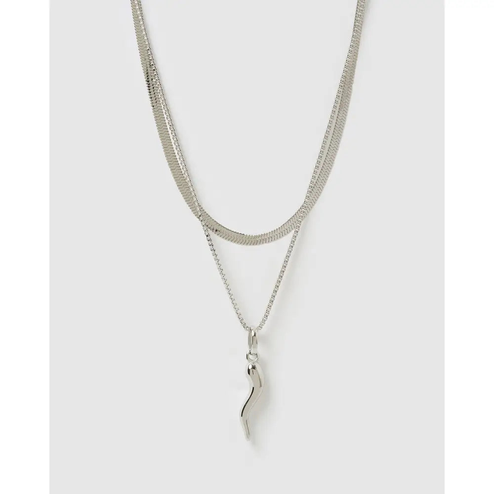 Fortune Necklace Stack - Silver - Necklaces