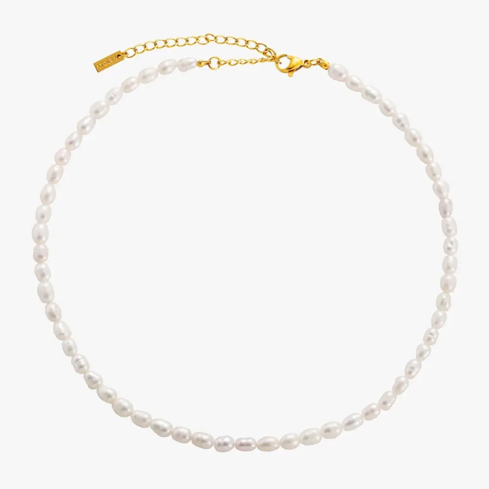 Freshwater Pearl Choker - Gold - Necklaces