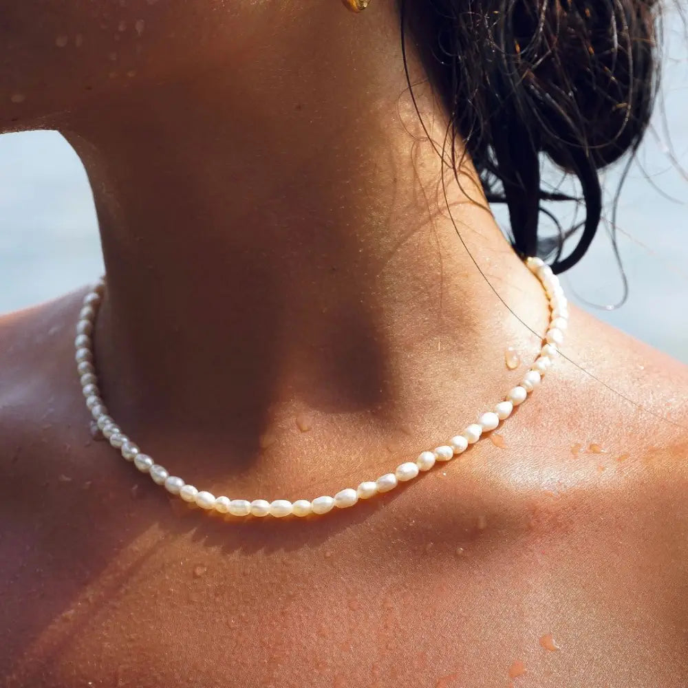 Freshwater Pearl Choker - Necklaces
